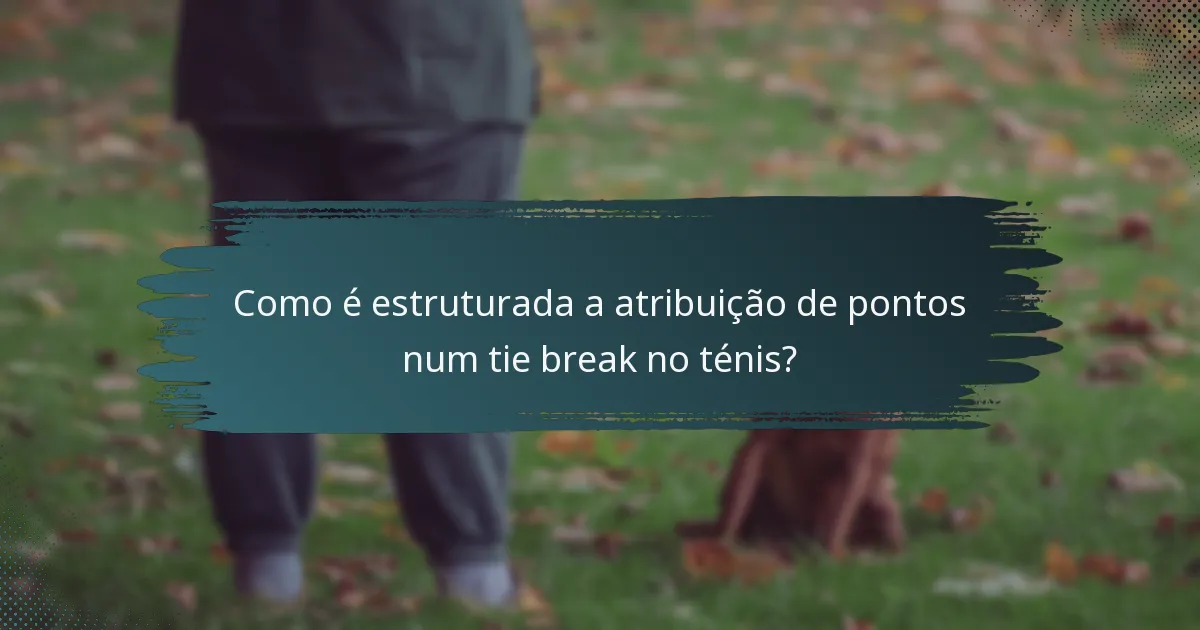 Como é estruturada a atribuição de pontos num tie break no ténis?